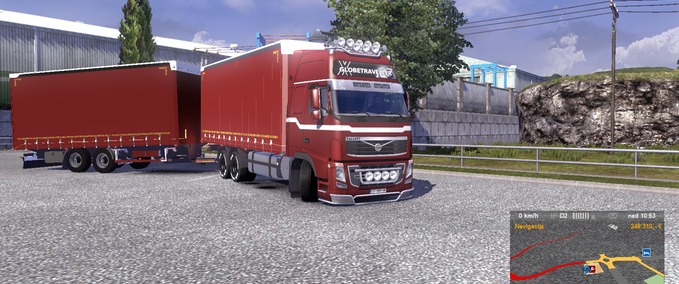 Trucks Volvo Tandem with trailer Eurotruck Simulator mod