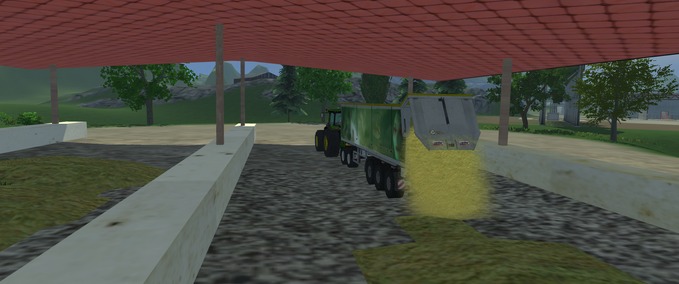 Buildings with Functions Double silo including trigger Farming Simulator mod