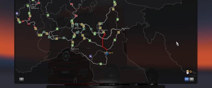 Mods Italy map Eurotruck Simulator mod