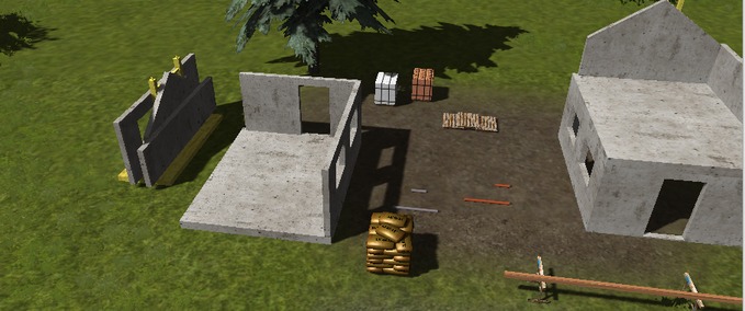Objekte Baustellenset häuser  Landwirtschafts Simulator mod
