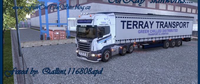 Skins Terray Transport Scania und Trailer skin Eurotruck Simulator mod