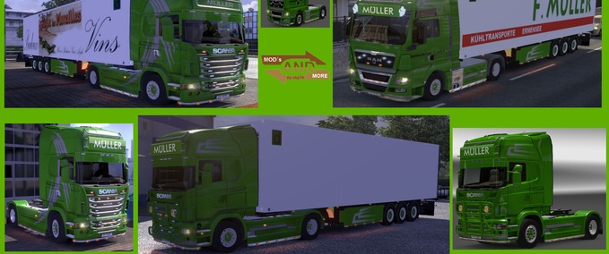 Trucks Müller Transporte Pack Eurotruck Simulator mod