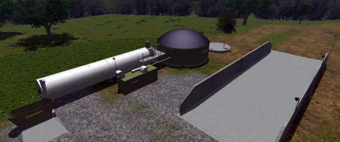 Gebäude mit Funktion Biogas Plant 249KW Landwirtschafts Simulator mod
