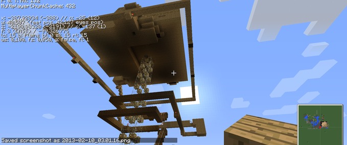 Mods Skyhouse mit kleiner bahn  Minecraft mod
