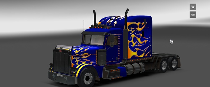 Skins Peterbilt 379 Skin Flames Eurotruck Simulator mod