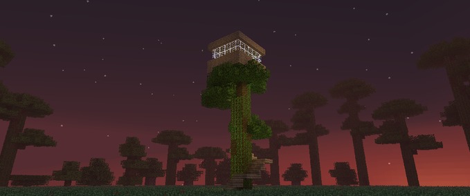 Maps Kleines aber feines Baumhaus zum weiterbauen  Minecraft mod