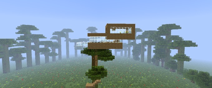 Minecraft Small But Nice Tree House To Continue Building 1 4 7 V 2 0 Maps Mod Fur Minecraft