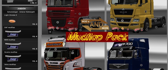 Trucks Front mudflap Pack  Eurotruck Simulator mod