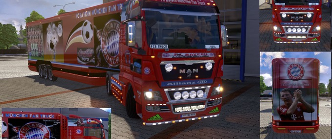 Skins FC Bayern München Fan Truck Eurotruck Simulator mod