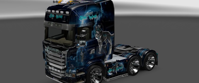 Skins Scania  Blue Wolf  Eurotruck Simulator mod