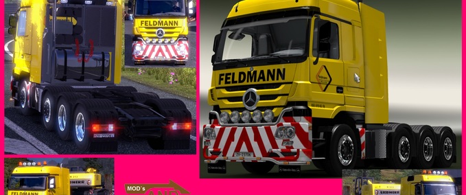 Trucks Feldmann Actros 8x4  Eurotruck Simulator mod