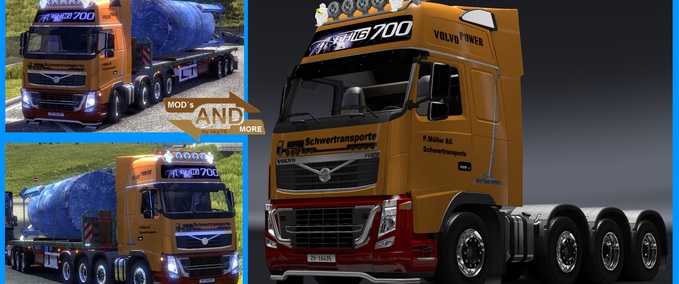 Trucks Volvo FH16 Schwertransport Eurotruck Simulator mod