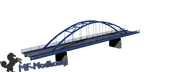 Bogenbrücke Niedersächsisches Stolzenau über die Weser Mod Image