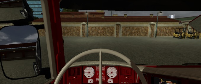 Interieurs Scania Innenraum rot weiß Eurotruck Simulator mod