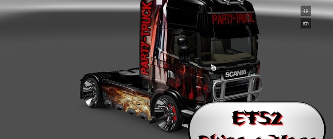 Trucks PartyTruck Scania Skin Eurotruck Simulator mod