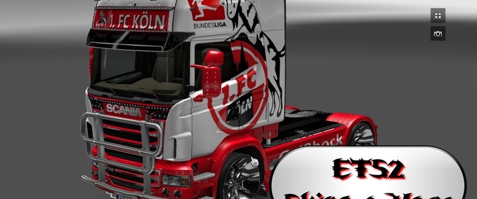 Trucks 1 FC KÖLN Scania Skin Eurotruck Simulator mod