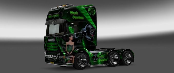 Skins Scania  Black Panther  Eurotruck Simulator mod