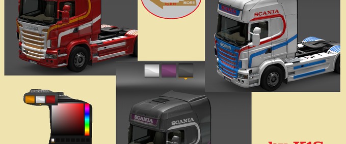 Mods Farb wählbare Scania Lackierung Eurotruck Simulator mod