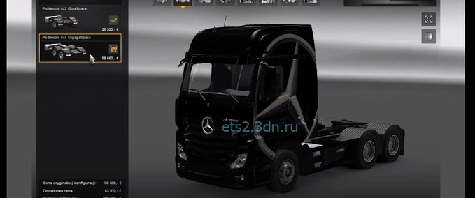 Mercedes MB MP 4 chassis 6x4 und skin Eurotruck Simulator mod