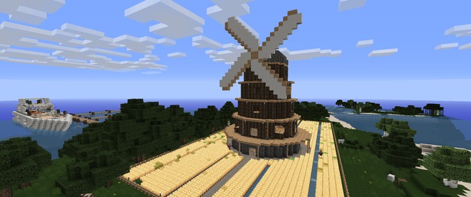 Mods XXL windmill with field Minecraft mod