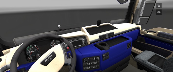 Interieurs MAN Interieur Blau Eurotruck Simulator mod