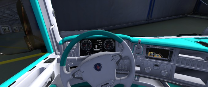 Interieurs Turquoise_ White_Interior Eurotruck Simulator mod