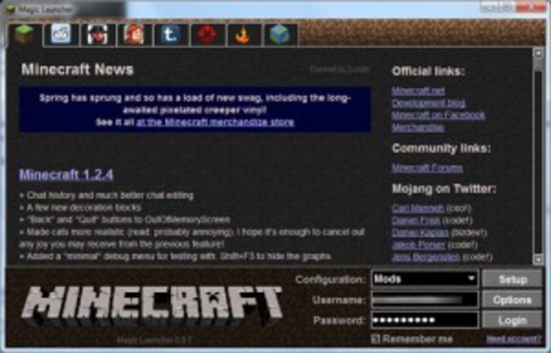 minecraft mod servers at launcher