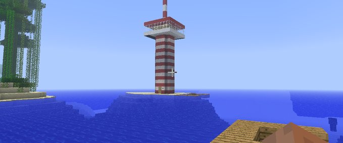 Maps Strand Haus mit Leucht turm Minecraft mod