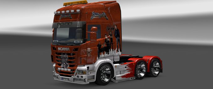 Skins Scania  Metallica  Eurotruck Simulator mod