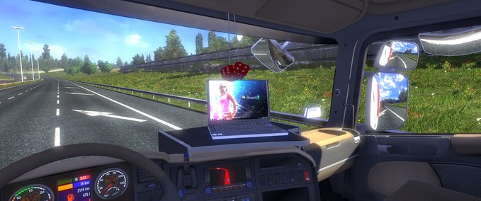 Mods Scania Front Glas Swinging dice Eurotruck Simulator mod
