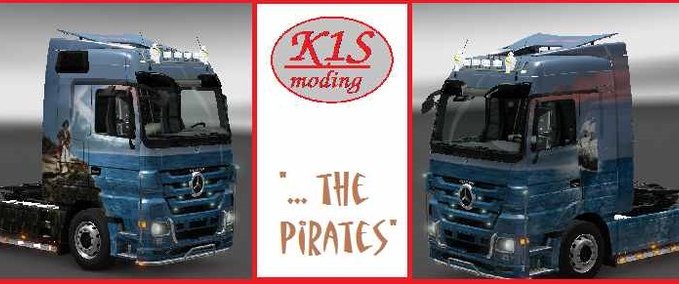 Skins the Pirates Actros showtruck skin Eurotruck Simulator mod