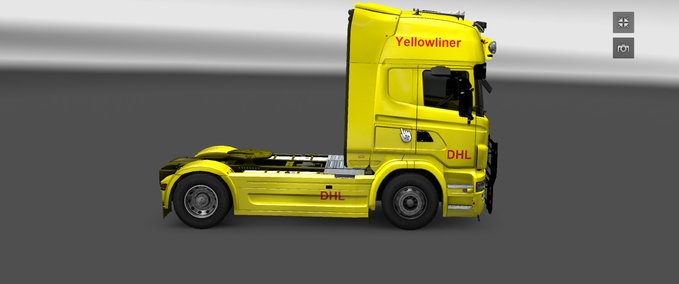 Scania DHL skinn MIt leuchtkasten Eurotruck Simulator mod