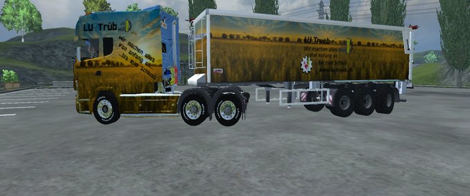 Scania Scania Longliner und Kroeger SRB35 Landwirtschafts Simulator mod