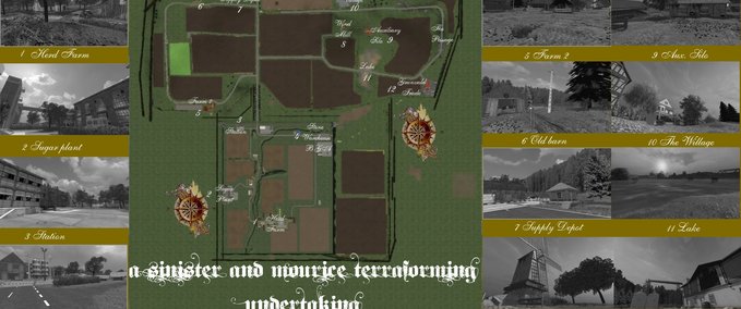 Maps On the walls of Grunwald Landwirtschafts Simulator mod