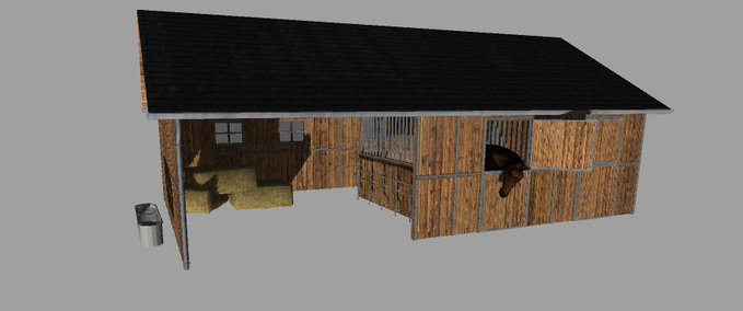 Gebäude mit Funktion Pferdestall mit Wassertrigger Landwirtschafts Simulator mod
