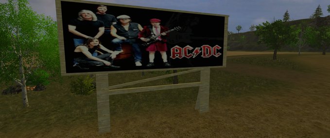 Platzierbare Objekte Platzierbares AC DC Schild Landwirtschafts Simulator mod