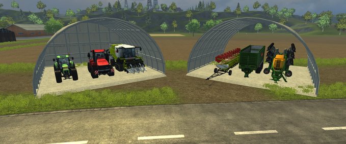 Platzierbare Objekte Rundballenhallen Pack Landwirtschafts Simulator mod