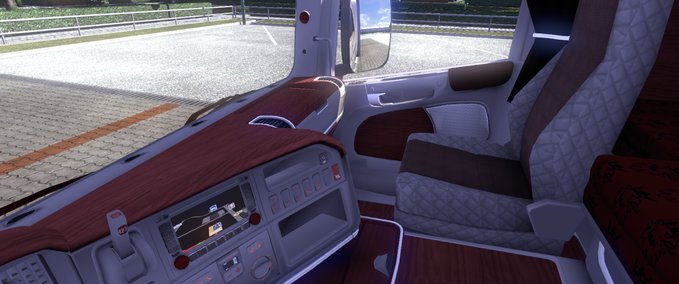 Interieurs Scania Mahagoni Holz Interior Eurotruck Simulator mod