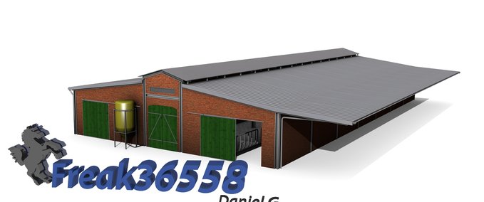 Gebäude mit Funktion Rinder Kuhstall Full AO und Details Landwirtschafts Simulator mod