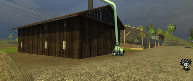 Gebäude Strohverkauf mit Gebläse Landwirtschafts Simulator mod