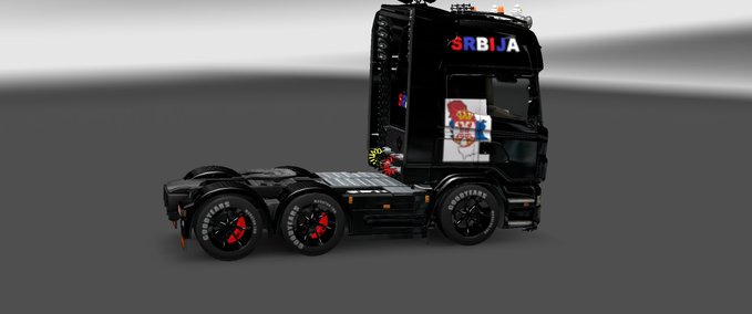 Skins Serbia Skin for Scania R Eurotruck Simulator mod