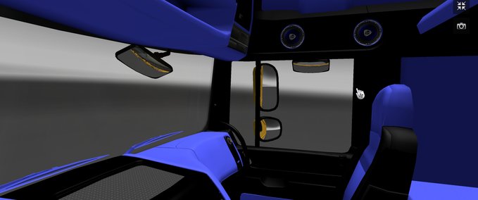 Interieurs DAF schwarz blaue Interior Eurotruck Simulator mod