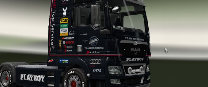 Skins MAN DTM Team Rosberg_Trailer Eurotruck Simulator mod