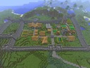 Villager village with ramparts and hide with secret stairs