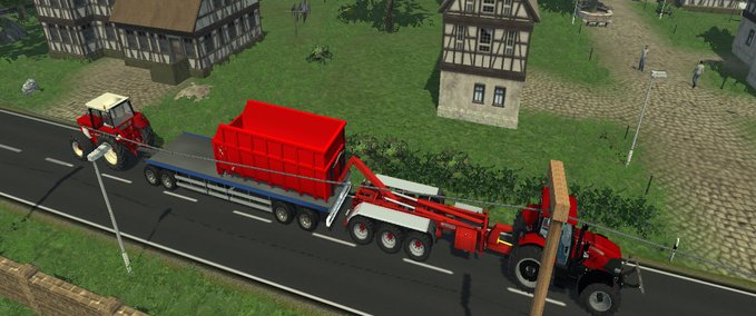 Container & Mulden HKL Schlittenanhänger 4 Achs Landwirtschafts Simulator mod