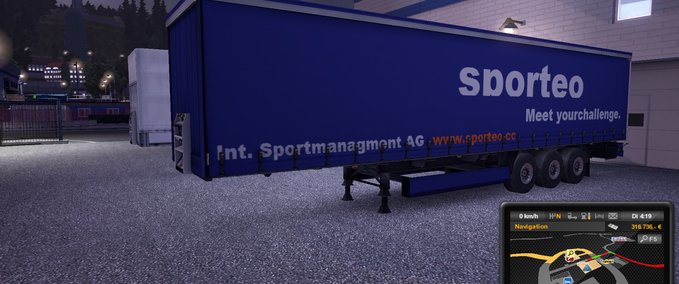 Skins sporteo trailer skin Eurotruck Simulator mod