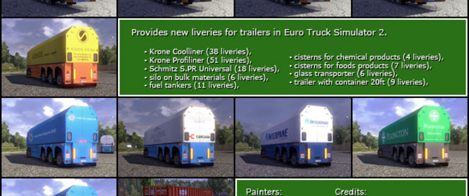 Trailer TRAILER PACK with Realistic Textures Eurotruck Simulator mod