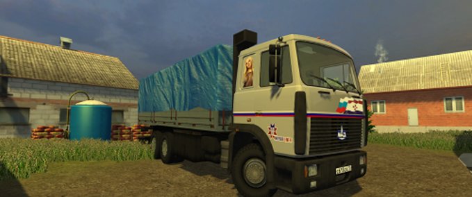 MAZ & Kamaz & Gaz MAZ 6303 and trailer Landwirtschafts Simulator mod