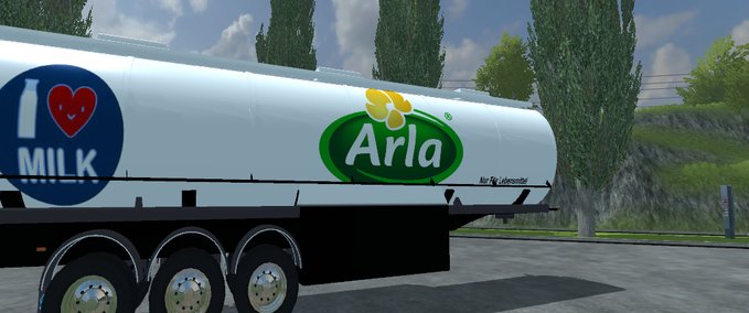 Auflieger Milchtrailer mit ARLA Skin Landwirtschafts Simulator mod