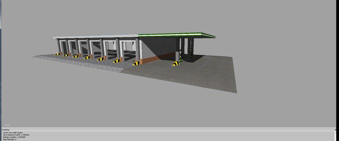 Gebäude Fahrzeughalle mit Tankstelle Landwirtschafts Simulator mod